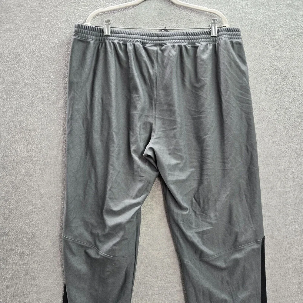 Under Armour Men Activewear Track Pants 2XL‎ Gray Colorblock Fitted Drawstring